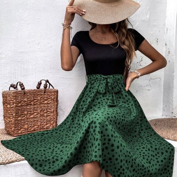 Dalmatian Print Belted Dress - Picture 3 of 5